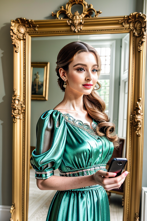mirror photo pose girl simple